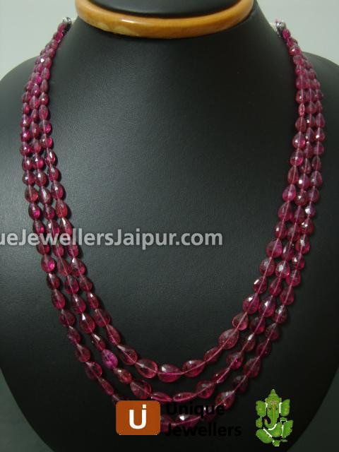 Rubylite Faceted Pear Beads